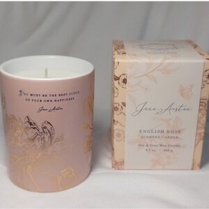 Jane Austen English Rose Candle - Pink and Gold
